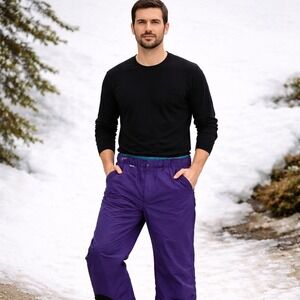 Columbia Nostalgic Vintage Mens Purple Quick Dry Snow Pants Large